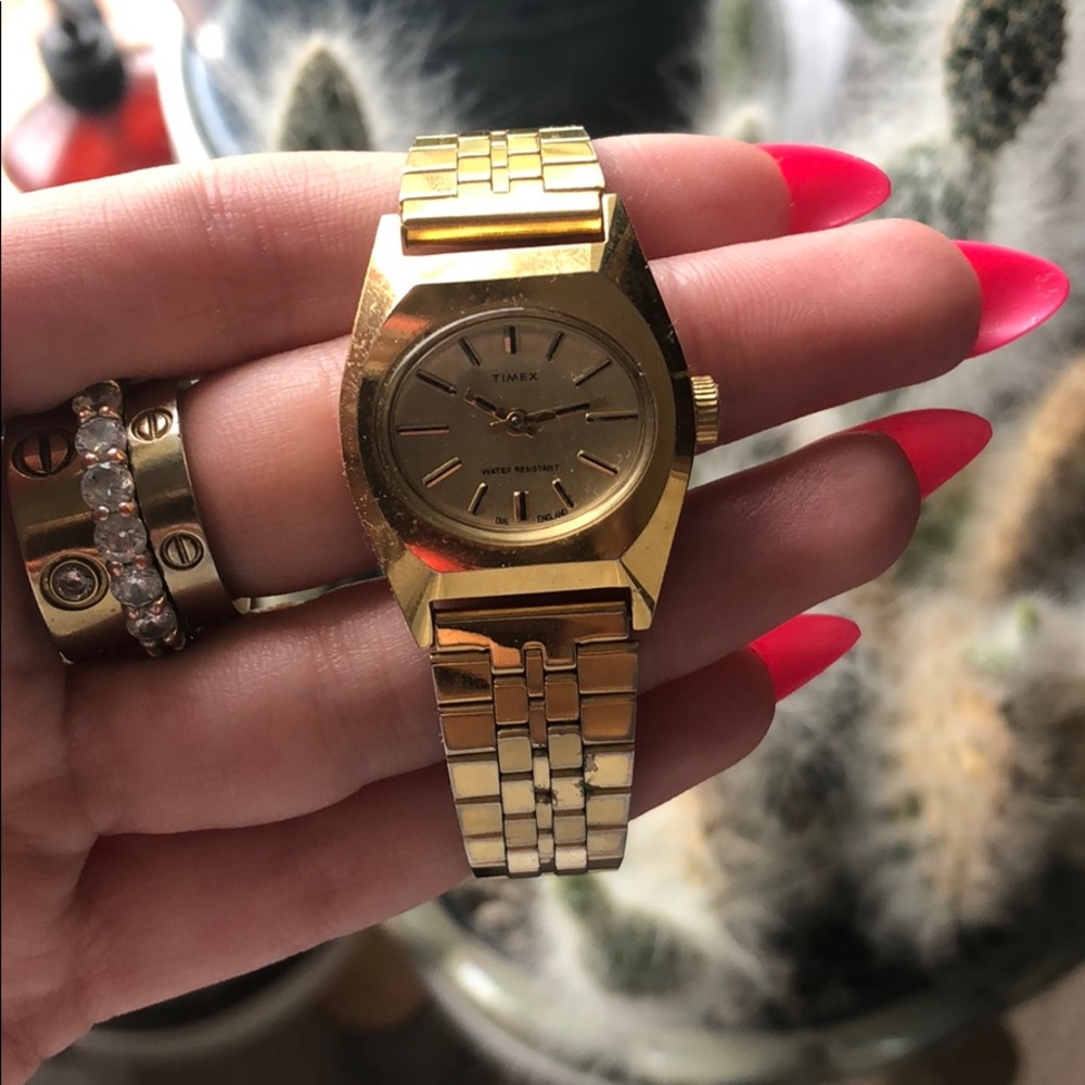 timex gold watch
